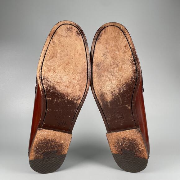 Cole Haan Pinch Men\'s 13 D Brown Leather Slip On Tassel Loafers Dress Shoes EUC main image 6